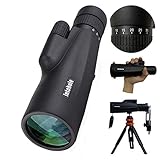 Star Scope Monocular Telescope for Smartphone 30X Magnification High Definition Military Telescope Monocular for Adults with Stable Tripod for Military Gear Hunting Wildlife Bird Watching…