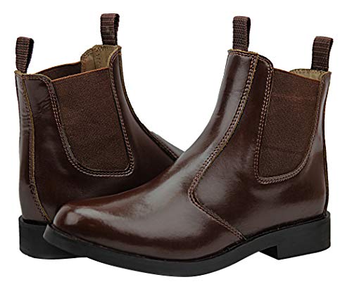 Hispar Women Ladies Jodhpur Ankle English Horse Riding Light Weight Leather Boots Brown 10