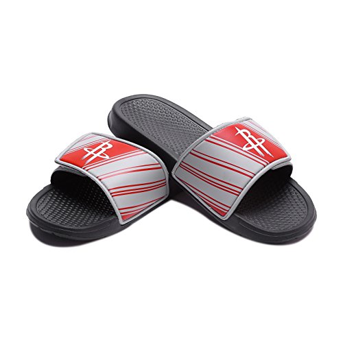 Image of FOCO Mens NBA Team Logo Shower Sport Legacy Slide Flip Flop Sandals | Casual Sandals