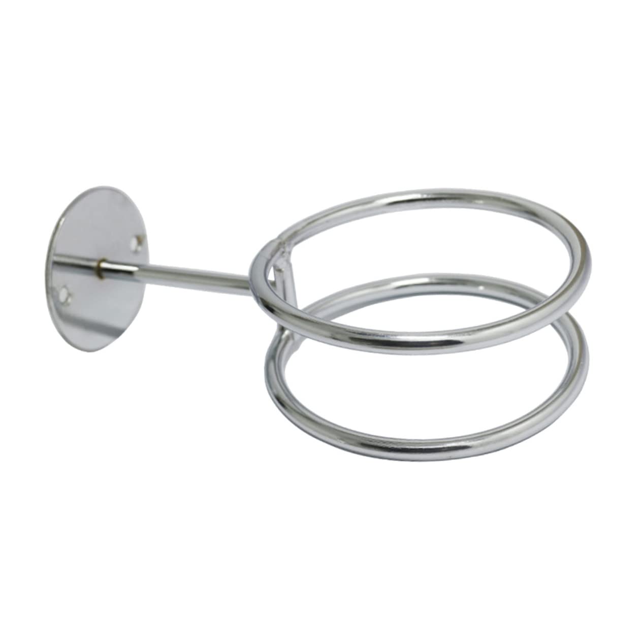 FOMIYES Sturdy Stainless Steel Hair Dryer Holder Wall-Mounted Storage Rack for Bathroom