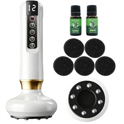 Wavy Chic Cellulite Massager Tool, Anti Cellulite Massage Oil, Electric Cupping Therapy Set with 12 Suction Modess for Arms, Legs, Body & Back, Handheld Machine Masseur Anti-cellulite Silhouette Pro +