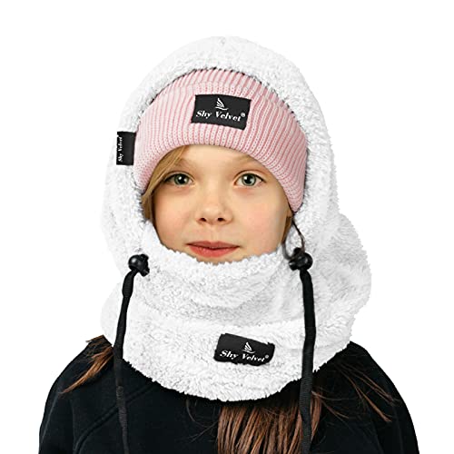 Shy Velvet Ski Mask for Kids Winter Balaclava Warm Fleece Lined Hats