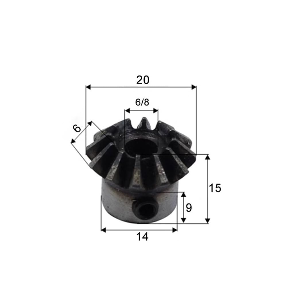 1 Uds,5 módulo 12 dientes engranaje cónico agujero interior 6mm 8mm engranajes de acero(8mm,15pcs 1.5M 12 Teeth)