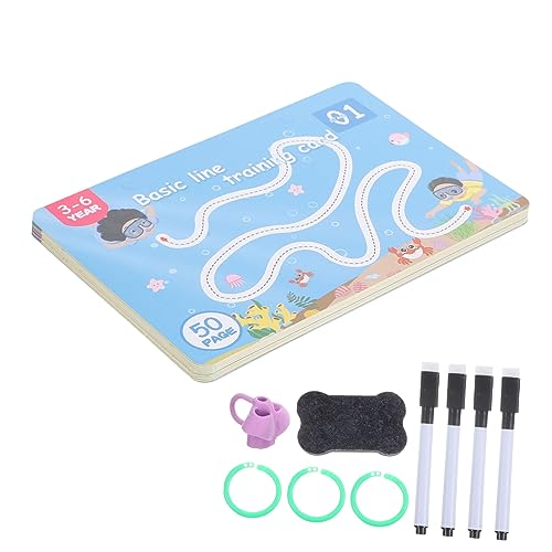1 Set Penna Cancellabile Per Bambini Giocattoli Per Bambini Giocattoli Per Bambini Schede Flash Penna Libro Di Pratica Di Controllo Pratica Di Scrittura A Mano Per Il Controllo COSMEVIVI