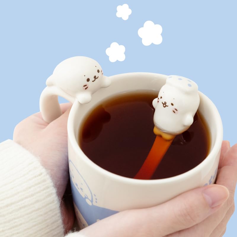 Amazon.co.jp: しろたん のんびりマグカップ＆スプーンセット 370mL