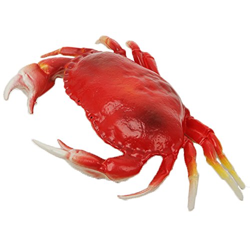 WAYBER Lifelike Artificial Crab, 13 x 9 inch Large Simulated Plastic Crab Model for Home Decor, Restaurant Display, Stage Drama & Photography Prop