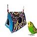 POPETPOP Hamac Chaud pour Oiseaux - Nid de Perroquet Cachette Double Trou Cage à Oiseaux Hamac de Lit Suspendu pour Perruches Cockatiels Conures Et Inséparables
