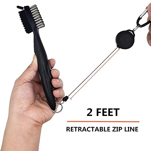 Berfea Golf Club Cleaner Brush and Golf Towel Kit,Golf Club Brush and Golf Groove Cleaner Cleaning Kit Tool,Golf Accessories for Men - Image 4