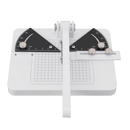 Spacnana Cortador de Inglete, Estación de Corte Manual de ángulo Ajustable de 45 Grados con Guía y Transportador para Proyectos de Bricolaje de Adornos de Plástico y Madera