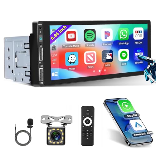 Inefala Single Din Car Stereo 6.9 Inch Touchscreen with...