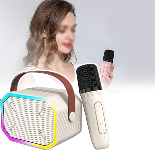 Haut-parleur Bluetooth HiFi avec microphone karaoké et effets lumineux LED - 2