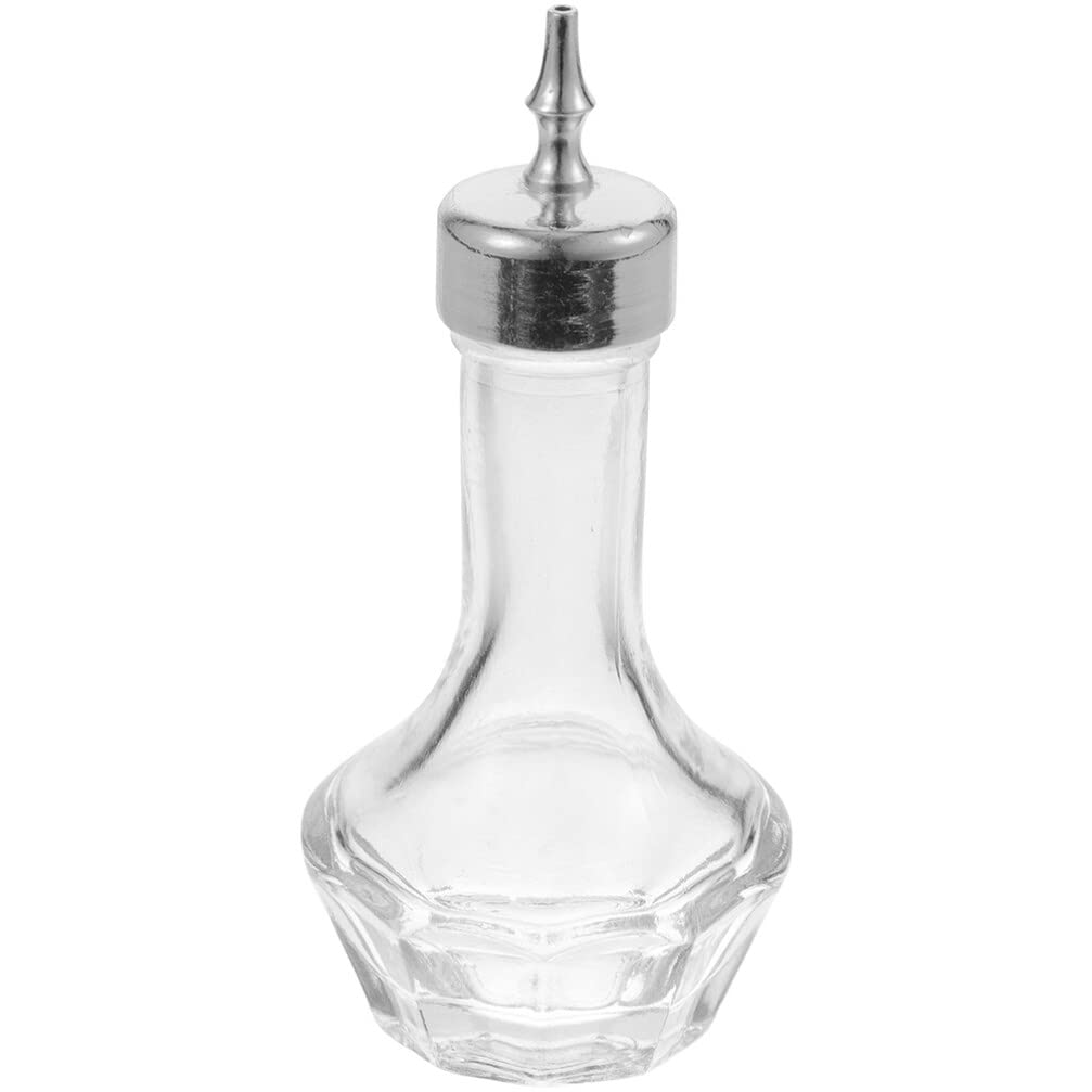 Set Di 5 Bottiglie Da Bitter Con Tappo Dosatore E Atomizzatore – Vintage In Vetro, Per Cocktail, Whisky E Home Bar