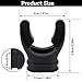 HERCHR Silicone Snorkel Mouthpiece Comfortable Diving Regulator Mouthpiece Replacement Silicone Mouthpiece Scuba Regulator Comfort Fit Mouth Piece Diving Equipment Scuba Diving Mouthpiece - Black