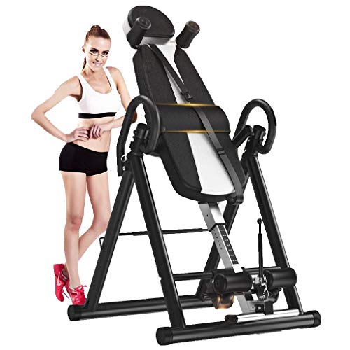 Inversion Table, with Headrest & Adjustable Protective Belt Back Stretcher Machine for Pain