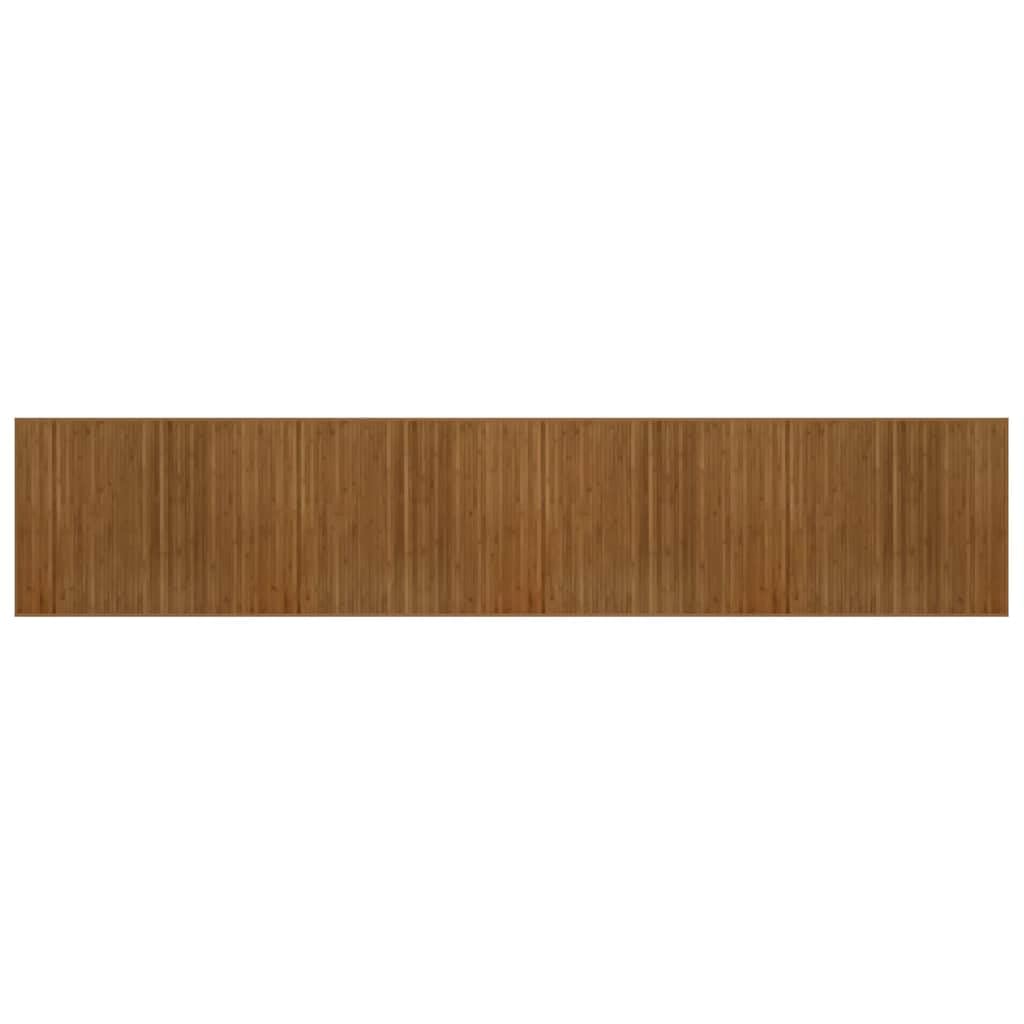 vidaXL Tapis rectangulaire Marron 80x400 cm Bambou