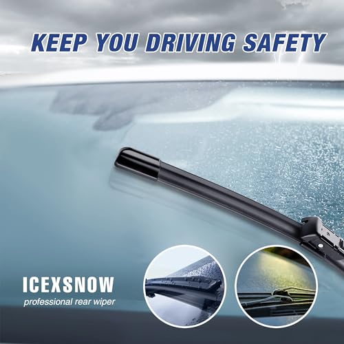 Image of 22 inch+22 inch Wiper Blades Replacement for Chevy Silverado /GMC Sierra 2014 2015 2016 2017 2018 (Set of 2) Quiet and Durable Stable All-Season Windshield Wiper Blades