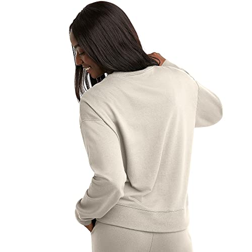 Hanes Women's Originals French Terry, Lightweight Fleece Pullover Sweatshirt, Available in Plus2