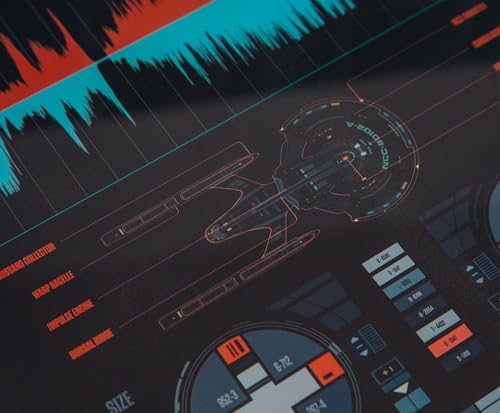Tabla de cortar de vidrio Star Trek Picard LCARS 16x12 in miniatura 7