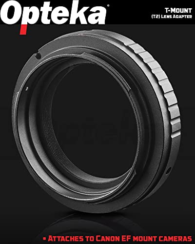 Opteka T-Mount (T2) Adapter Compatible With Canon Ef Eos 80D, 77D, 70D, 60D, 60Da, 50D, 7D, 6D, 5D, 5Ds, T7I, T7S, T6S, T6I, T6, T5I, T5, T4I, T3I, T3, T2I, Sl2 And Sl1 Digital Slr Cameras #TOP1
