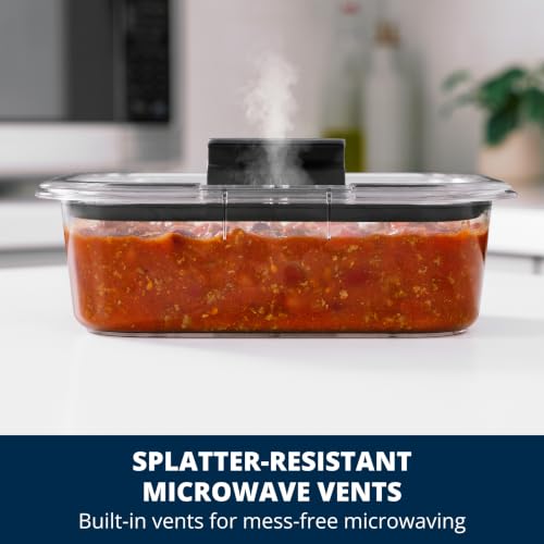 Rubbermaid Brilliance Food Storage Containers, 14 Piece Plastic Containers with Lids, BPA-Free, Leak Proof, Clear - Image 4