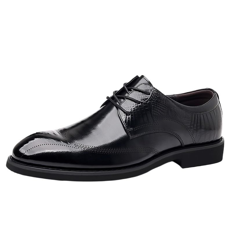 Men Oxford Dress Shoes Lace Up Comfort Orthopedic Casual Non Slip Shoe Pu Leather Cap Toe Design