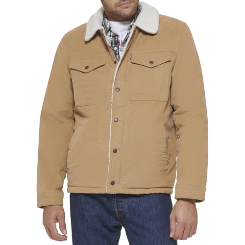 Image of Levi's Men's Corduroy Sherpa Lined Trucker Jacket (Regular & Big & Tall Sizes)