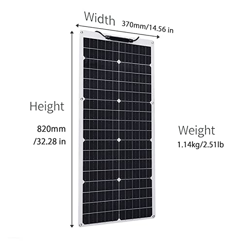 XINPUGUANG 50w Flexible Solar Panel Photovoltaic Module Monocrystalline Solar Cell for Boat, Car, Motorhome, Caravan, Shed (50, watts - Image 2