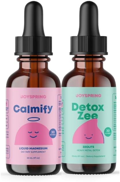 Joyspring Citrato de magnesio líquido y glicinato de magnesio para niños y zeolita niños desintoxicación de metales para la vida urbana y apoyo