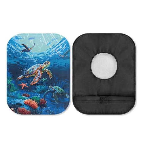 Uorisanigo Colostomy Bag Covers for Men Boys Ostomy Bag Covers Ostomy Pouch Cover Sea Turtle Washable Pouch Liner Care Protector Decor Colostomy Covers Odor Reducing 00