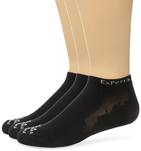 Thorlos Thorlos Experia Low Cut 3-pair Pack Solid Black LG (Men's Shoe 10.5-11.5)