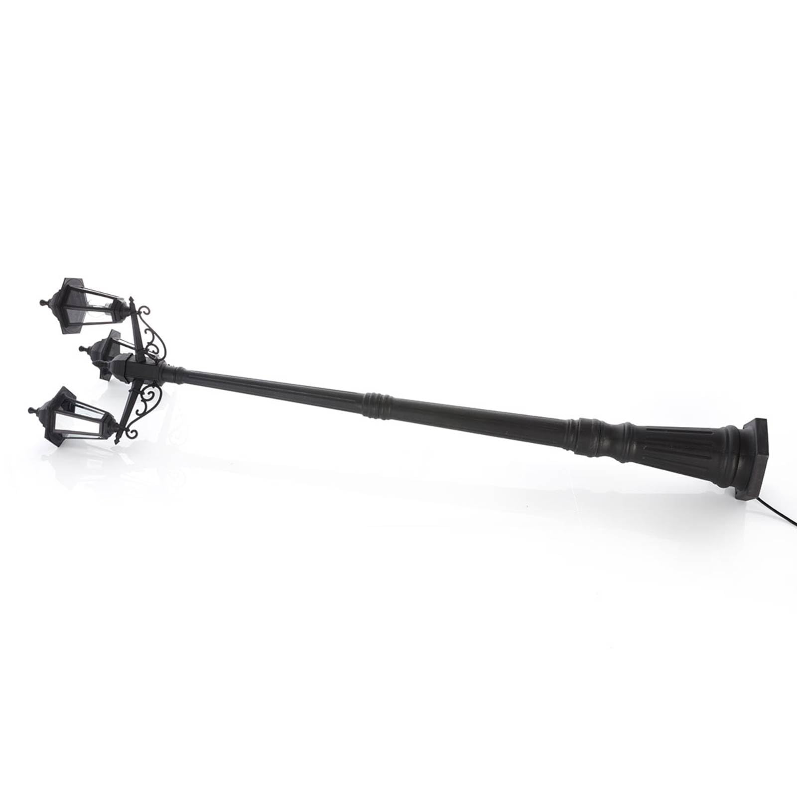Farola exterior Nane en Negro hecho de Plástico (3 llamas, E27) Lindby | candelabro lámpara para