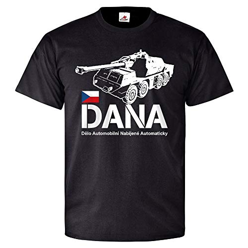 T-shirt char de la République tchèque 152 mm Dana 25736 CZ noir taille XXL