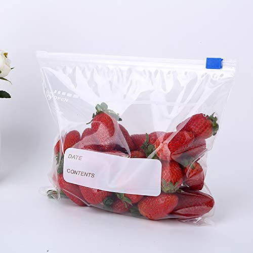 ZIPZAG Plastic Zipper Food Storage Re-Usable Bag Safe for Freezer & Microwave 10 Pcs (Clear) (Large) 4