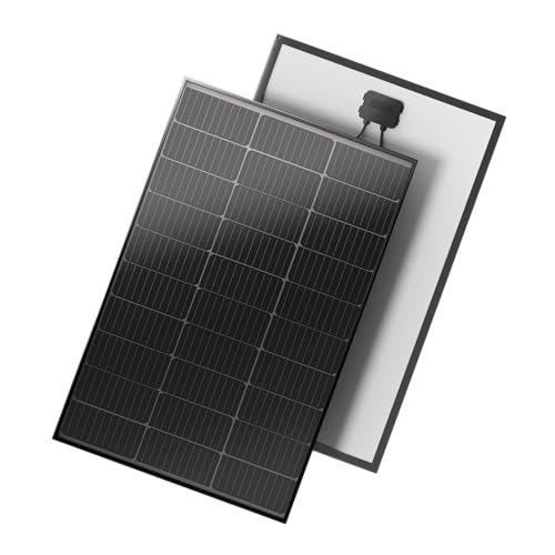 Image of JJN 100 Watt Solar Panels, 10BB Monocrystalline 12V Solar Panel, 23% High Efficiency PV Module Power Charger for RV, Home, Farm, Boat, Caravan and Off-Grid Applications