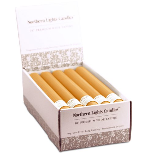 Buy Northern Lights Candles NLC Premium Wide Tapers, 15Piece, 10Inch