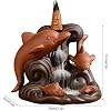 Backflow Incense Burner Waterfall Incense Burner Backflow Incense Burner Dolphin Ornament Backflow Incense Burner Incense for Office Table Home Decoration