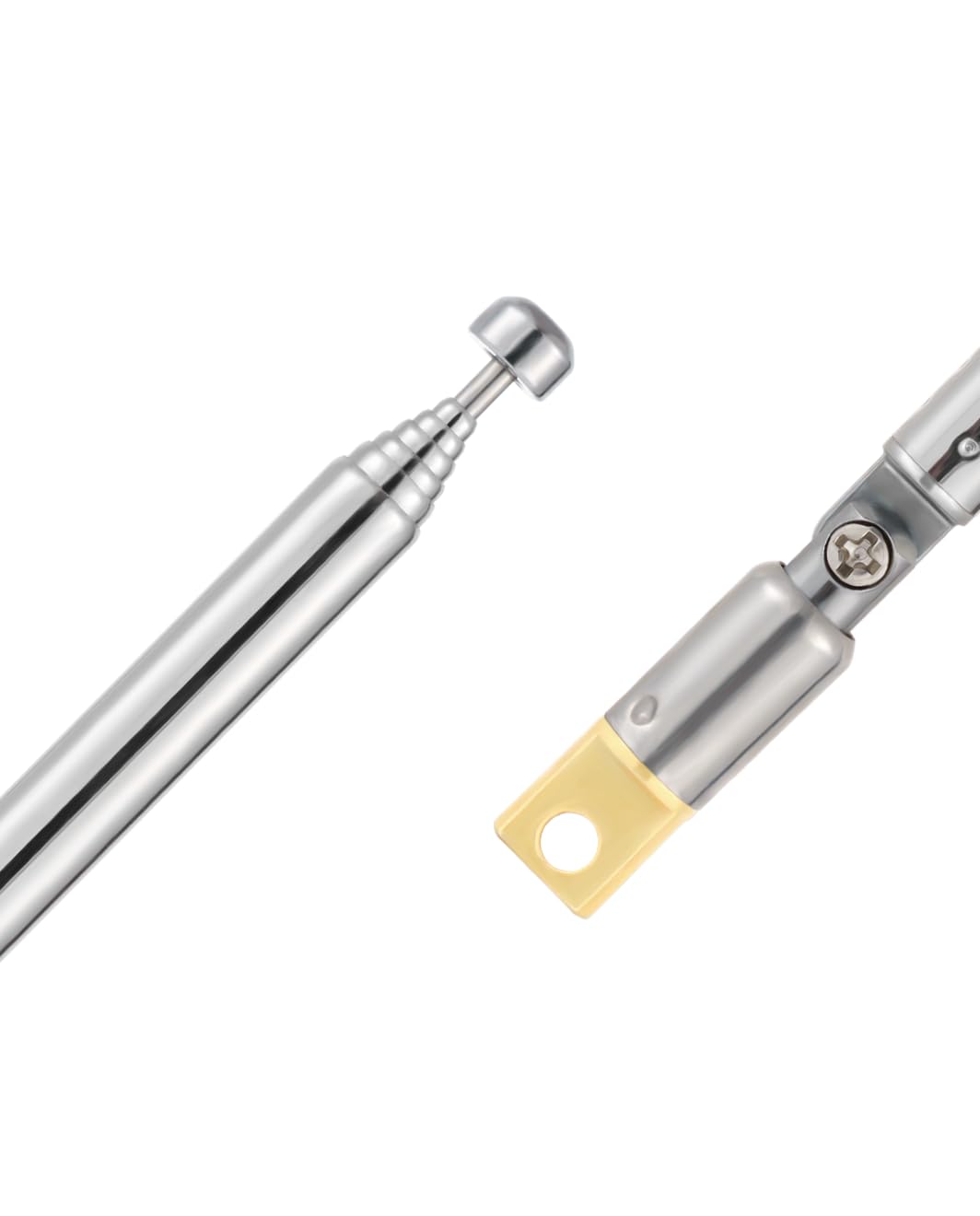 2PCS FM Telescopico Antenna Radio DAB 7 Sezioni FM Portatile Radio Antenna 57.5cm/22.6IN per TV FM/VHF/UHF Stereo DVB-T Ricezione