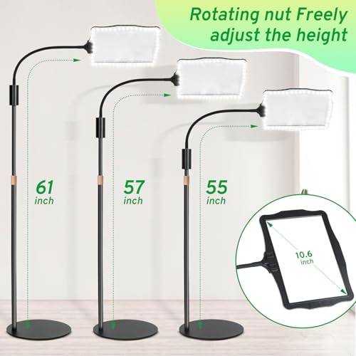 Hands-Free Floor Magnifying Glass with Light