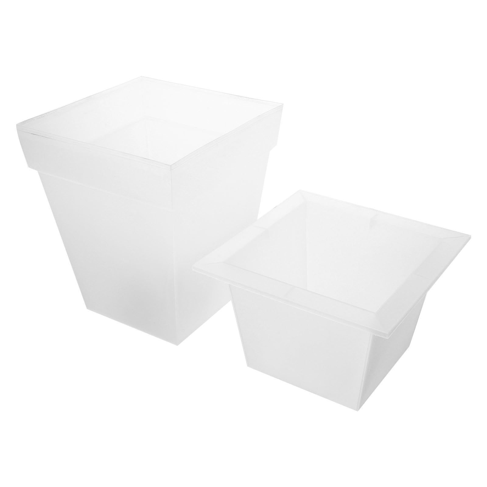 Lampada Fioriera Solare Quadrata 1, 2v 300mah 4led Bianco | Plastico Ip44, Modellazione Realistica, Decorazione per Giardino e Cortile, per Pianta