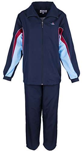 Preisvergleich Produktbild Paris Microfaser Damen Jogginganzug - Dunkellblau, Groesse: L