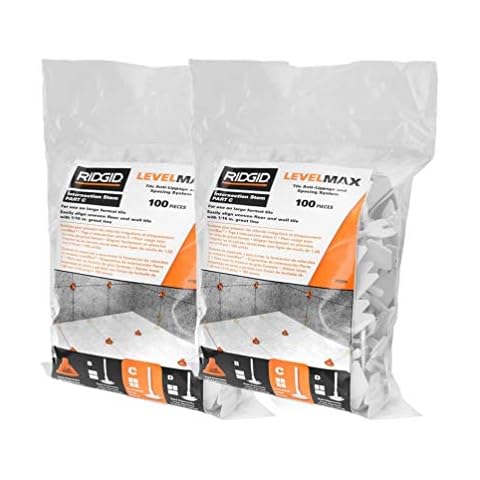 TTi LevelMax Tile Anti-Lippage and Spacing System - Intersection Stem Part C - 200 Pieces, White Cover