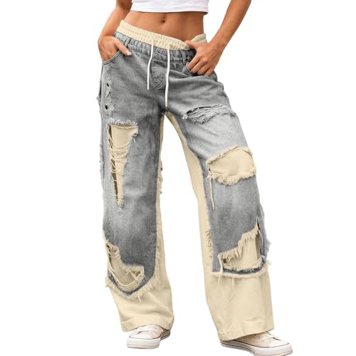 Jean baggy patchwork femme le style streetwear vintage affirmé