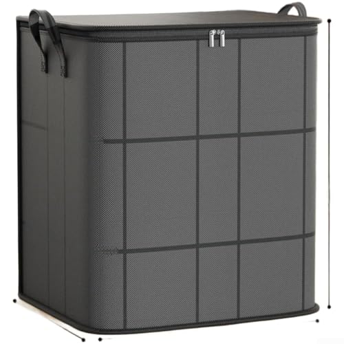 Sacs de rangement imperméables de grande capacité avec fermeture éclair en tissu non tissé pour armoire, solutions de rangement de bagages de voyage, humidité (180 L [60 x 50 x 70])