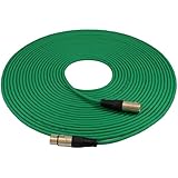 GLS Audio 50ft Mic Cable Patch Cord - XLR Male to XLR Female Green Microphone Cable - 50' Balanced Mike Snake Cord