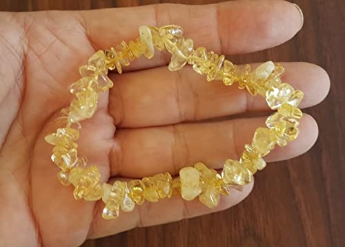 Image of ASTROGHAR Natural Citrine Chip Crystal Bracelet For Men And Women