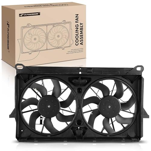 A-Premium Engine Cooling Fan Assembly - Compatible with Chevy Silverado 1500/HD & GMC Sierra 1500/HD & Cadillac Escalade & More - Replaces 89023367 - Direct Fit, High Performance Cooling Fan Kit