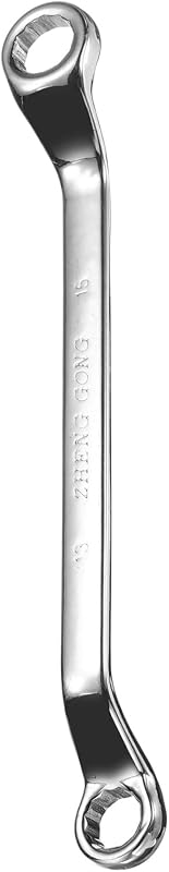 Chave Estrela Dupla HARFINGTON com Inclinação de 45°, 13 x 15 mm, 12 Pontos, Aço-Liga com Acabamento Cromado, 220 mm