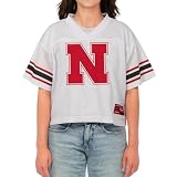 COLOSSEUM Women's Nebraska Cornhuskers Football Jersey (White, Large)
