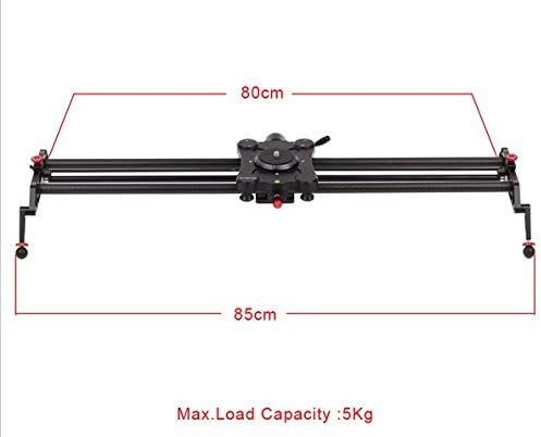 GOWE 80cm Carbon Fiber Motorized Camera Track Slider Dolly Video Stabilizer with Follow Focus Pan for DSLR Camera