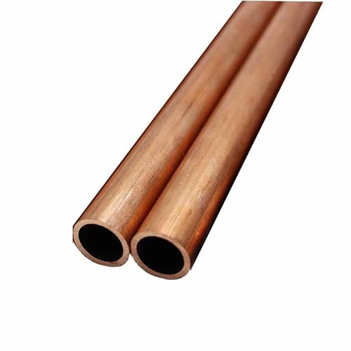 Wuukepsg Od 13 * Id 12Mm 2Pcs Copper Pipe Outer Diameter 8/8.5/9/ 9.5/10/ 10.5/11/ 12/13/ 14Mm,Length 300Mm Hollow Straight Round Thin Cooper Tube Piping/Od 13 * Id 12Mm/300Mm